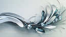 Futuristic Fluid Metallic Abstract Design