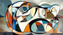 Abstract Geometric Artwork in Vibrant Colors