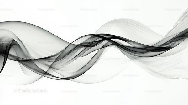 Abstract Fluid Waves in Black and White Minimalism