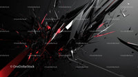 Dynamic Abstract Art with Shattered Glass Effect