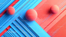 Vibrant Abstract 3D Geometric Background with Spheres