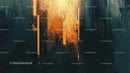 Dynamic Abstract Art with Vibrant Orange and Dark Blue Tones