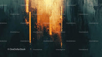 Dynamic Abstract Art with Vibrant Orange and Dark Blue Tones