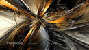 Dynamic Abstract Swirl of Gold and Silver
