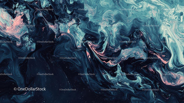 Abstract Swirls of Blue and Pink Marble Texture
