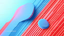Vibrant Abstract Geometric Design in Red and Blue