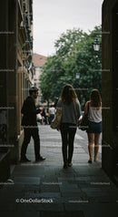 People Strolling on a Charming City Street