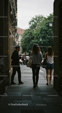People Strolling on a Charming City Street