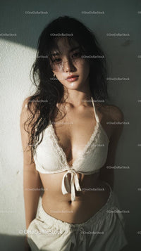 Sunlit Woman in Casual Summer Attire
