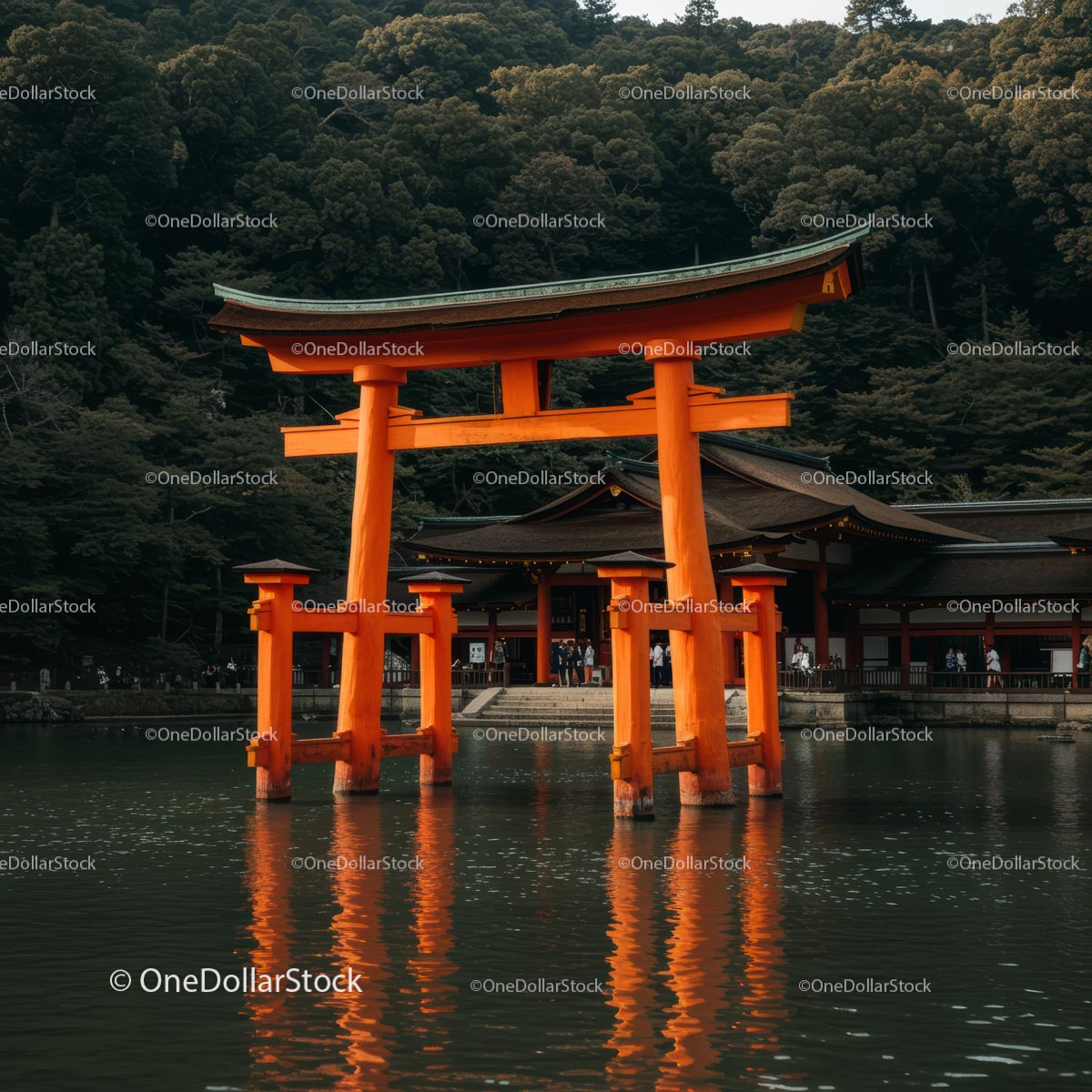 Iconic Torii Gate at Itsukushima Shrine, Miyajima Island