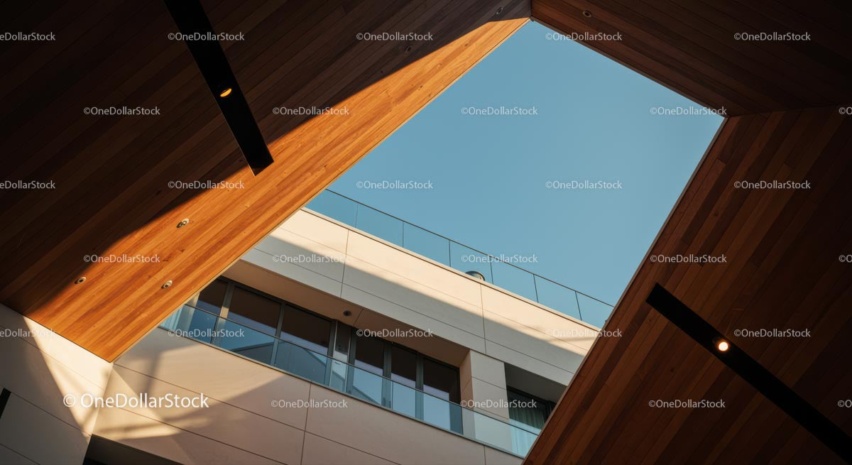 Contemporary Architectural Design with Open Atrium