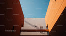 Modern Urban Architecture with Geometric Shadows