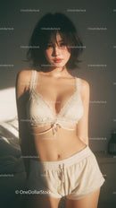 Woman in Relaxed Loungewear in Soft Morning Light