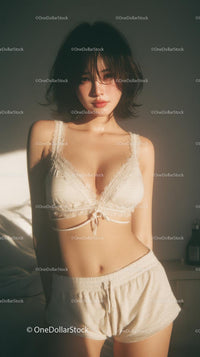 Woman in Relaxed Loungewear in Soft Morning Light