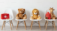 Stuffed Animals in a Playful Medical Setting