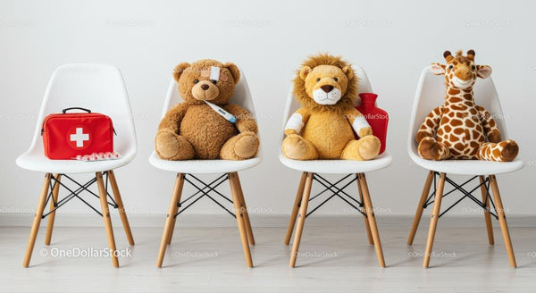 Teddy Bear and Friends in Pediatric Care Setting