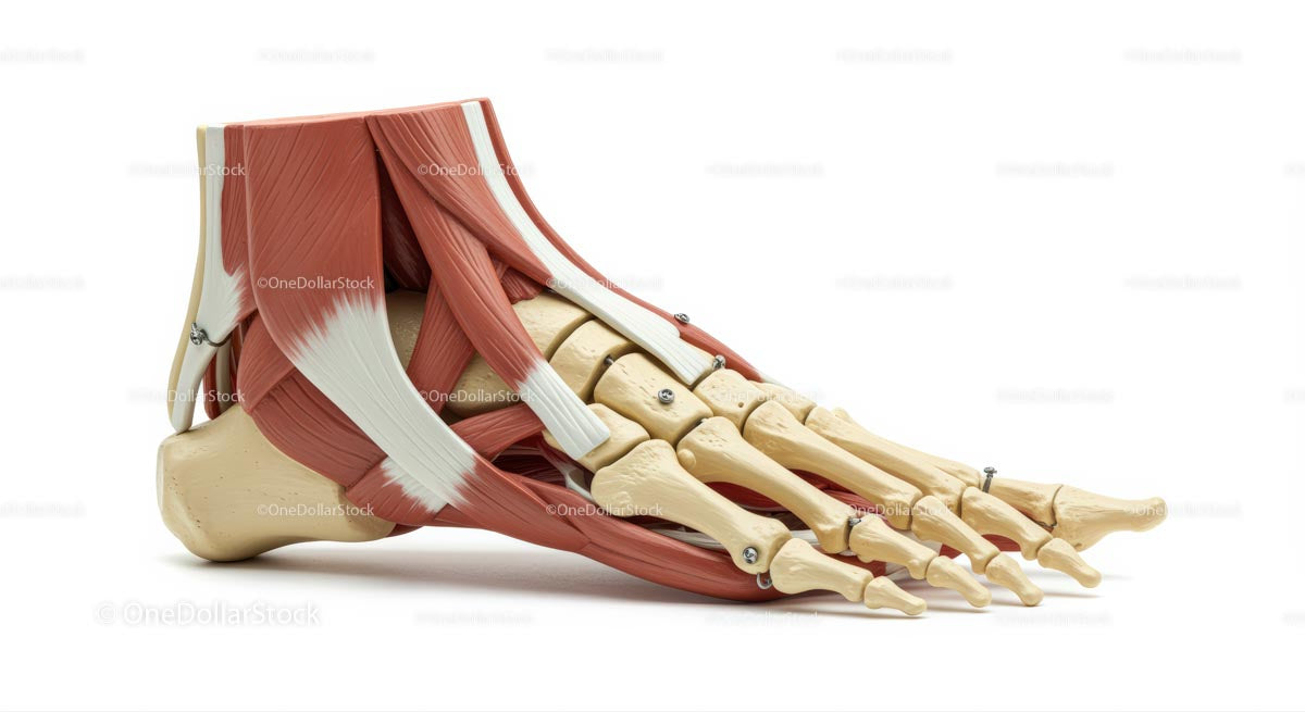Detailed Anatomical Model of Human Foot Structure