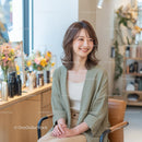 Smiling Woman in Fashionable Hair Salon