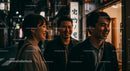 Group of Friends Enjoying a Night Out in the City