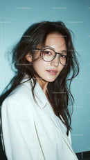 Stylish Woman in Glasses with Elegant Look