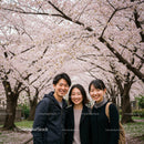 Friends Enjoying Sakura Blossoms in Full Bloom
