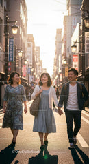Friends Enjoying a Sunny Day in the City