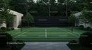 Modern Tennis Court Surrounded by Lush Greenery