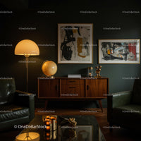Elegant Vintage Living Room with Warm Lighting
