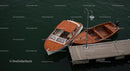 Wooden Boats Moored at a Tranquil Dock