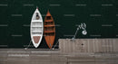 Two Rowing Boats Moored at a Wooden Pier