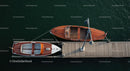 Wooden Boats Moored at Tranquil Dock