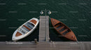 Wooden Boats Moored at a Tranquil Dock