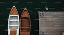 Wooden Boats Moored by a Tranquil Dock