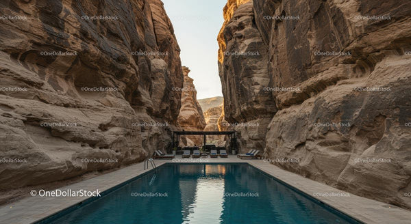 Luxury Poolside Retreat among Majestic Sandstone Cliffs