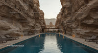 Luxury Pool Nestled Between Majestic Canyon Cliffs
