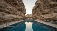 Luxurious Pool Surrounded by Majestic Rocky Cliffs