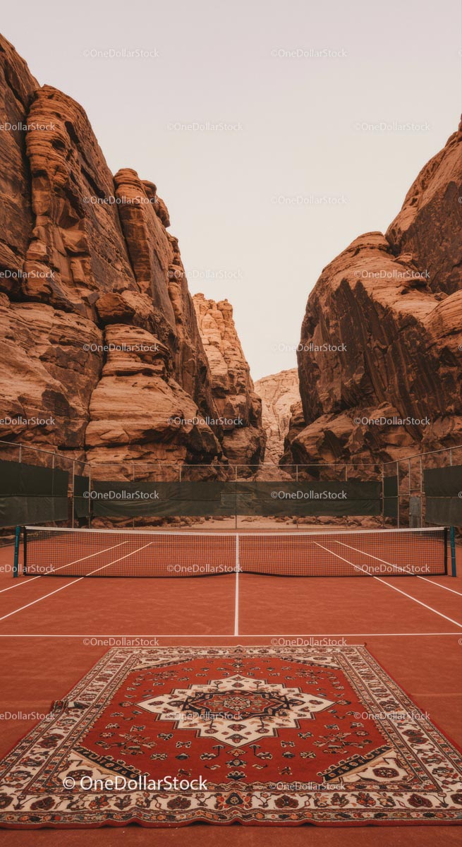 Tennis Court in Majestic Canyon Setting