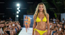 Runway Model in Vibrant Yellow Bikini at Fashion Show