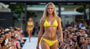 Model in Yellow Bikini on Vibrant Summer Runway Show