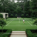 Tennis Match Amongst Lush Green Surroundings