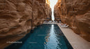 Luxury Pool Nestled Between Majestic Canyon Walls