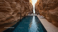Luxury Pool Nestled Between Majestic Canyon Walls