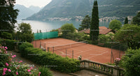 Scenic Tennis Court Overlooking Lake Como and Mountains