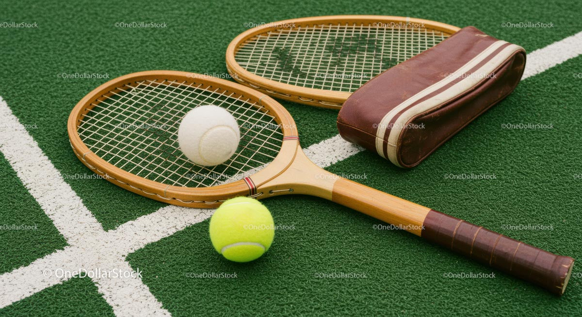 Elegant Tennis Court Surrounded by Lush Greenery