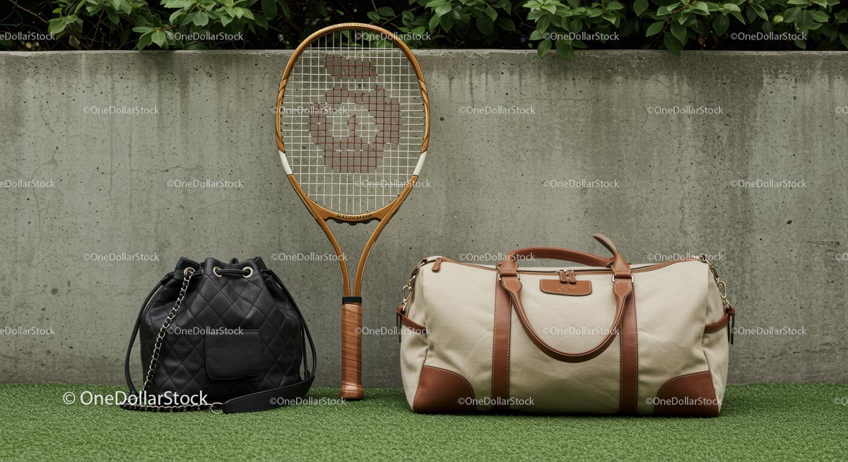 Elegant Tennis Court Surrounded by Lush Greenery