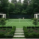 Private Tennis Court Surrounded by Lush Greenery