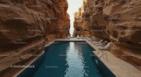 Luxurious Pool Oasis Amidst Majestic Canyon Cliffs