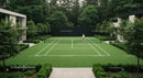 Luxurious Tennis Court Amidst Greenery in Modern Residence
