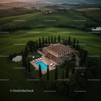 Rustic Tuscan Villa with Pool Surrounded by Scenic Landscape