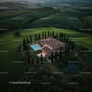 Tuscan Villa with Pool Surrounded by Rolling Hills